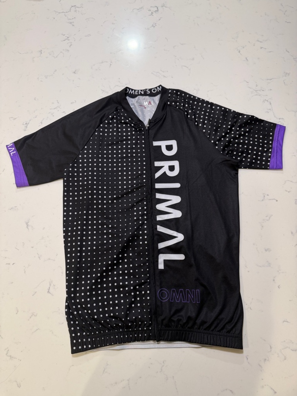 PRIMAL OMNI women’s Cycling Jersey black polka dot size M NWT